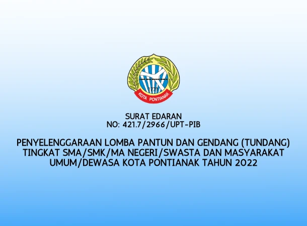 Panduan Lomba Pantun dan Gendang (Tundang) Kota Pontianak Tahun 2022